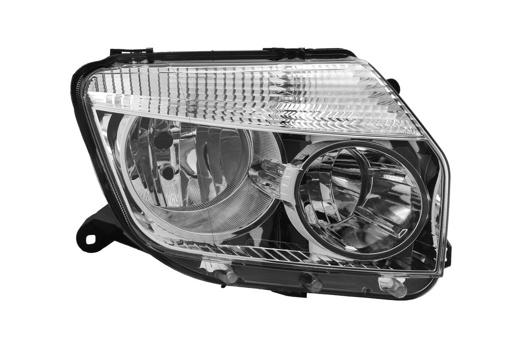 Proiettore Destro H1+h7-Elettrico-Senza Motore-Cromato Per Dacia Duster (DA8204905)