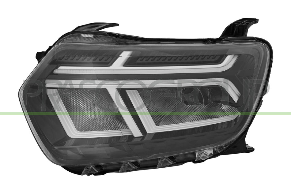 Faro Proiettore Sinistro H1 Elettrico con Motore con Luce Diurna con Bordo Bianco LED Versione Valeo Per Dacia Duster dal 2021 al 2024 (DA8264914)