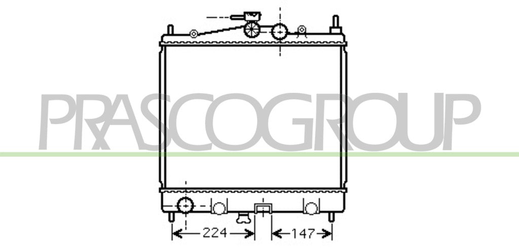 Radiatore Per Nissan Micra K12 dal 2003 al 2005 (DS011R001)