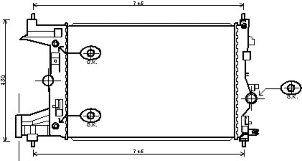 Radiatore Per Chevrolet/daewoo Cruze (DW040R003)