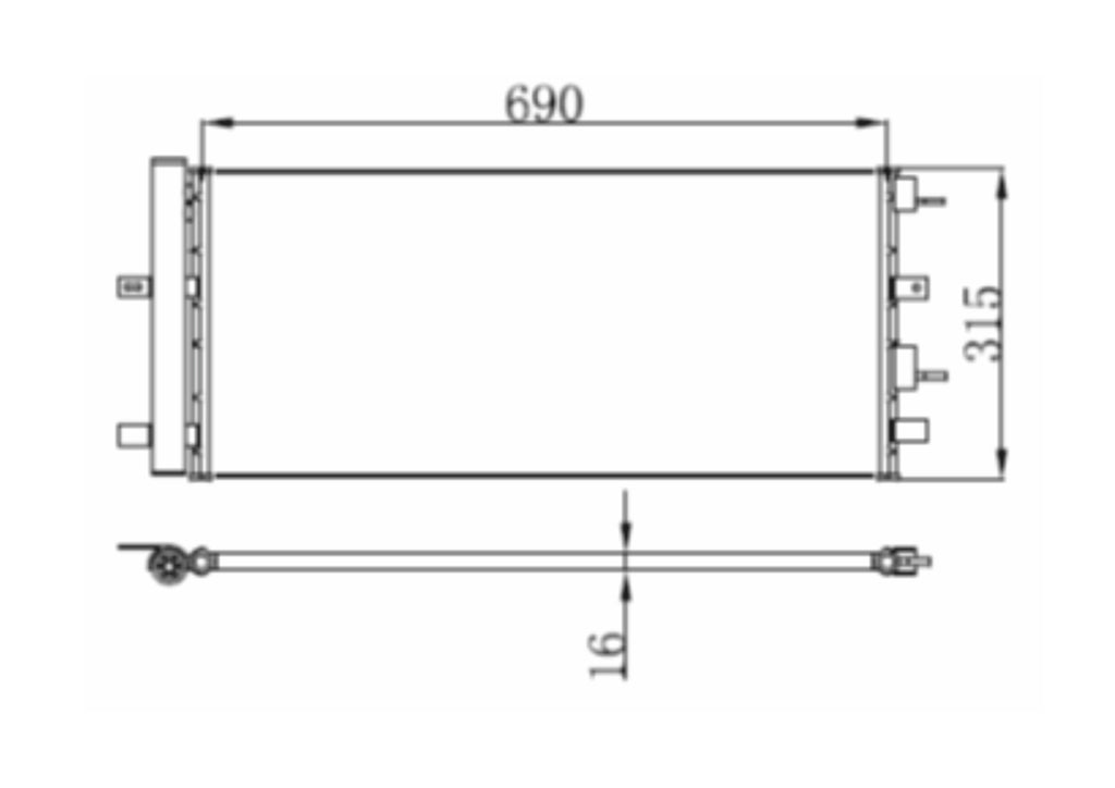 Condensatore Per Ford Galaxy (FD080C001)