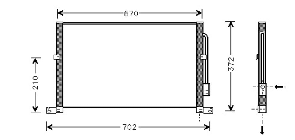 Condensatore Per Ford Mondeo (FD107C001)