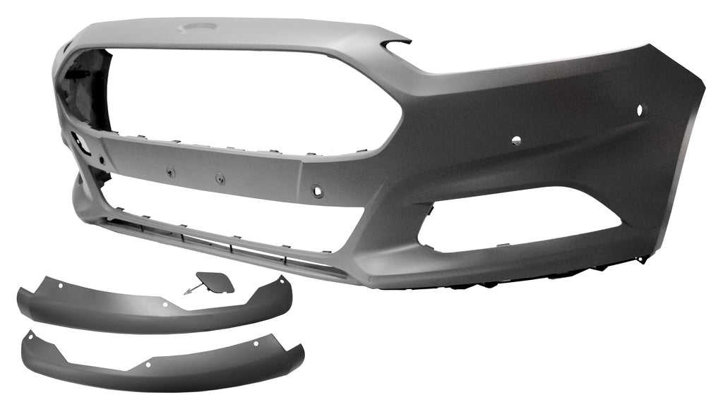 Paraurti Anteriore-Con Primer-Con Tappo Copri Gancio-Con Fori Pdc E Park Assist+supporti-Con Tracce Lavafari-Con Spoiler-(destro+sinistro) Per Ford Mondeo (FD1141021)
