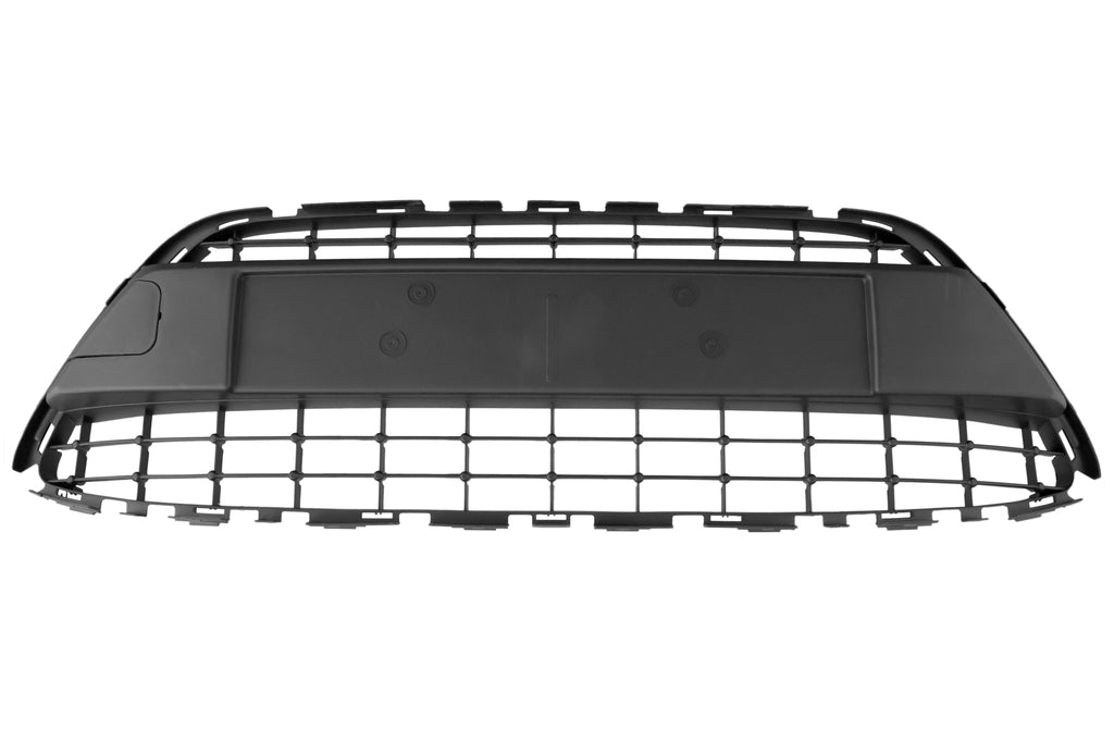 Griglia Paraurti Anteriore-Centrale-Nera-Goffrata-Con Fori Cornice-Con Tappo Copri Gancio Per Ford Fiesta Mk Vi (FD3442111)