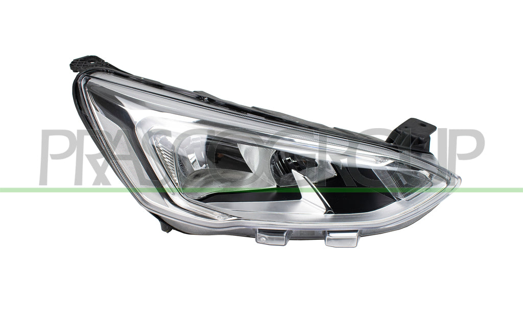Faro Proiettore Destro H7+H1 Elettrico con Motore con Luce Diurna Cromato LED Per Ford Focus dal 2018 al 2022 (FD4324913)