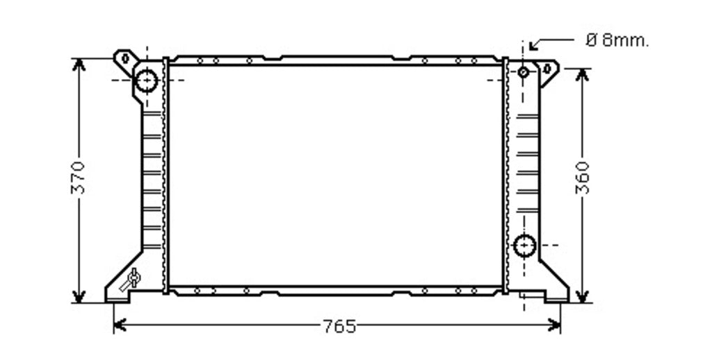 Radiatore Per Ford Transit Mk V (FD908R003)