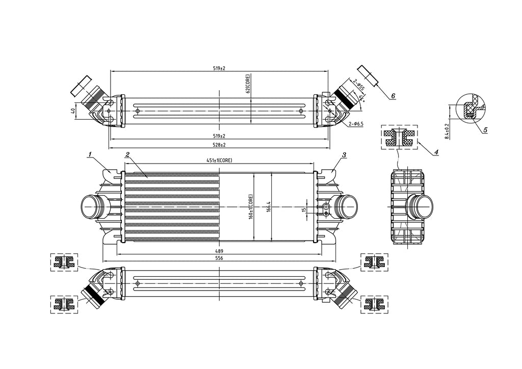 Intercooler Per Ford Transit (ttg) (FD913N001)