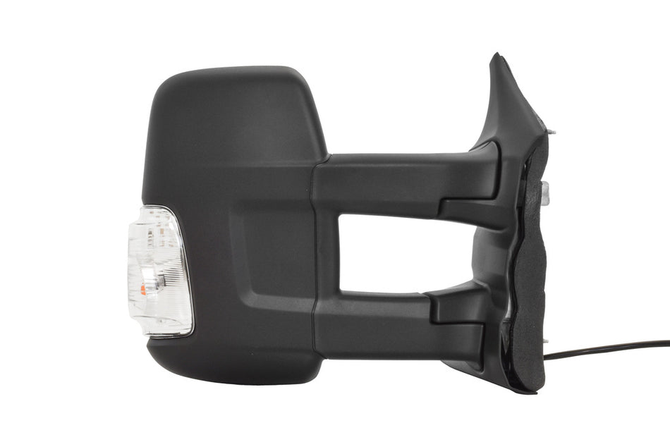 Retrovisore Destro-Elettrico-Nero-Termico-Con Fanale Lampadina 5w-Braccio Lungo-Convesso-6 Pins Per Ford Transit (FD9507363)