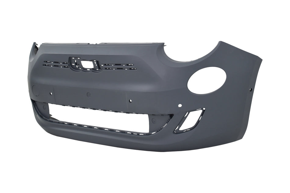 Paraurti Anteriore-Con Primer-Con Tappo Coprigancio-Con 6 Fori Pdc+supporti Per Fiat 500 Ev (332) (FT0341011)
