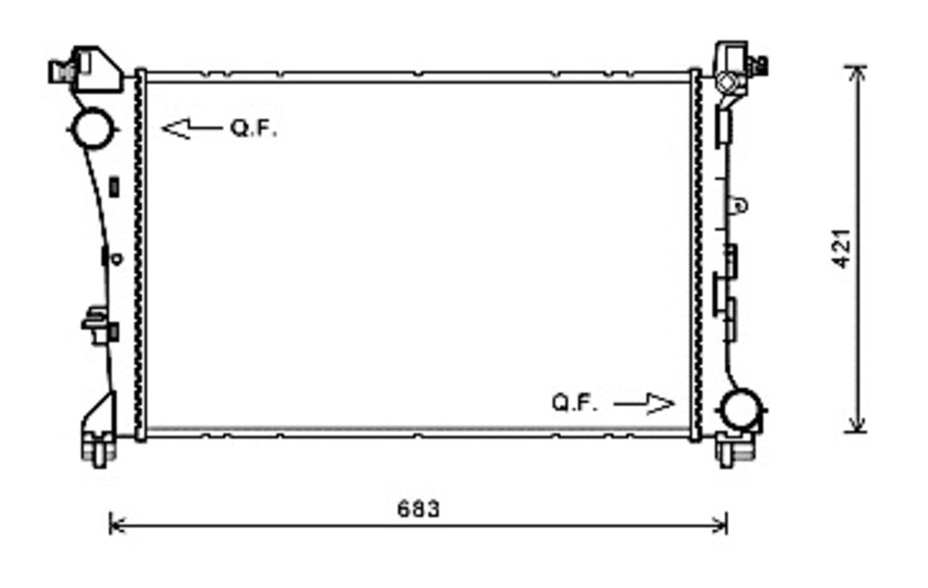 Radiatore Per Fiat 500 L (FT040R002)