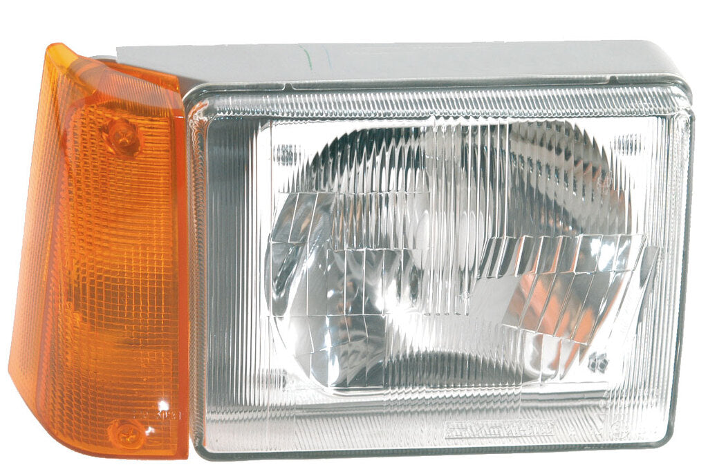 Proiettore Asimmetrico Sinistro H5-Manuale-Con Fanale Arancio Per Fiat Panda (FT1214604)