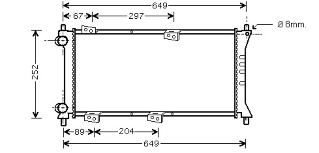 Radiatore Per Fiat Panda (FT121R005)