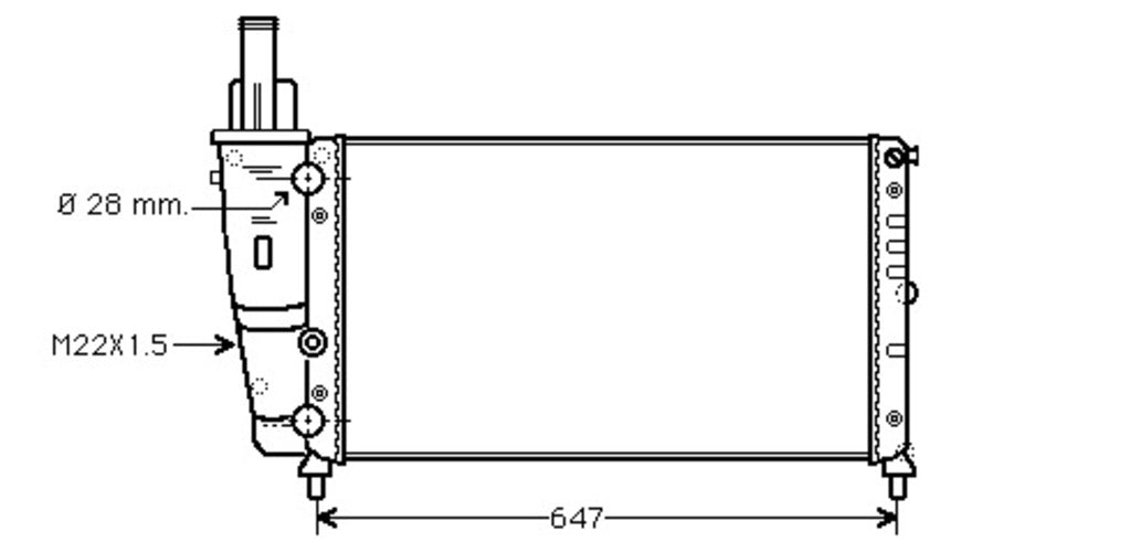 Radiatore Per Fiat Punto (FT132R003)