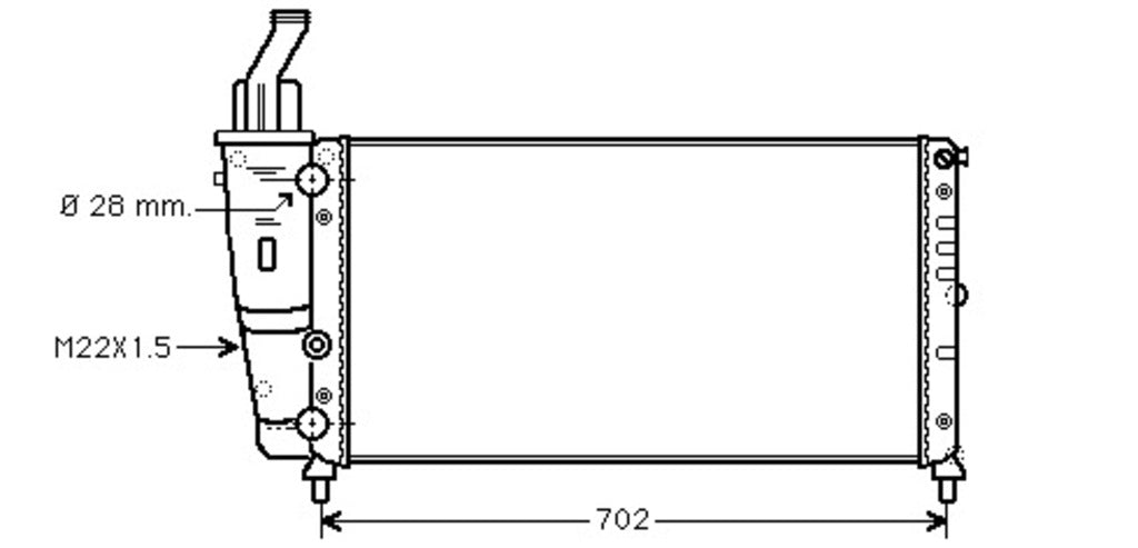 Radiatore Per Fiat Punto (FT132R012)