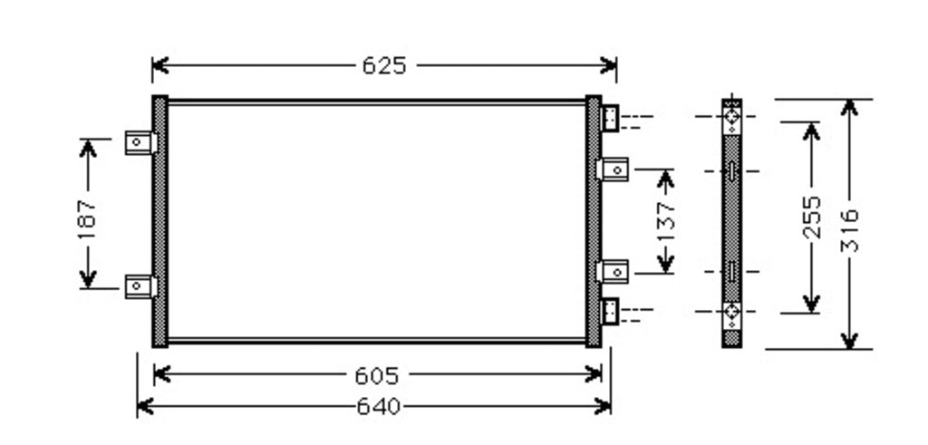 Condensatore Per Fiat Punto (FT133C004)