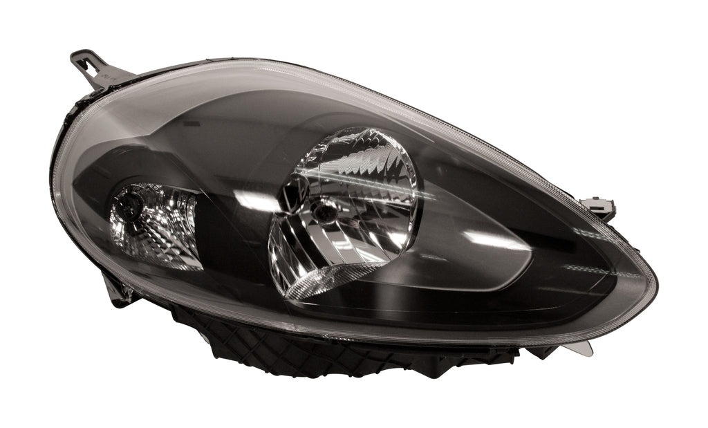 Proiettore Destro H4-Elettrico-Con Motore-Nero Per Fiat Punto Evo (FT3444923)