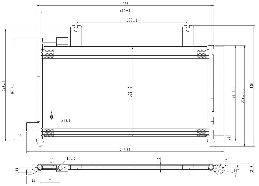Condensatore Per Fiat Sedici (FT360C003)