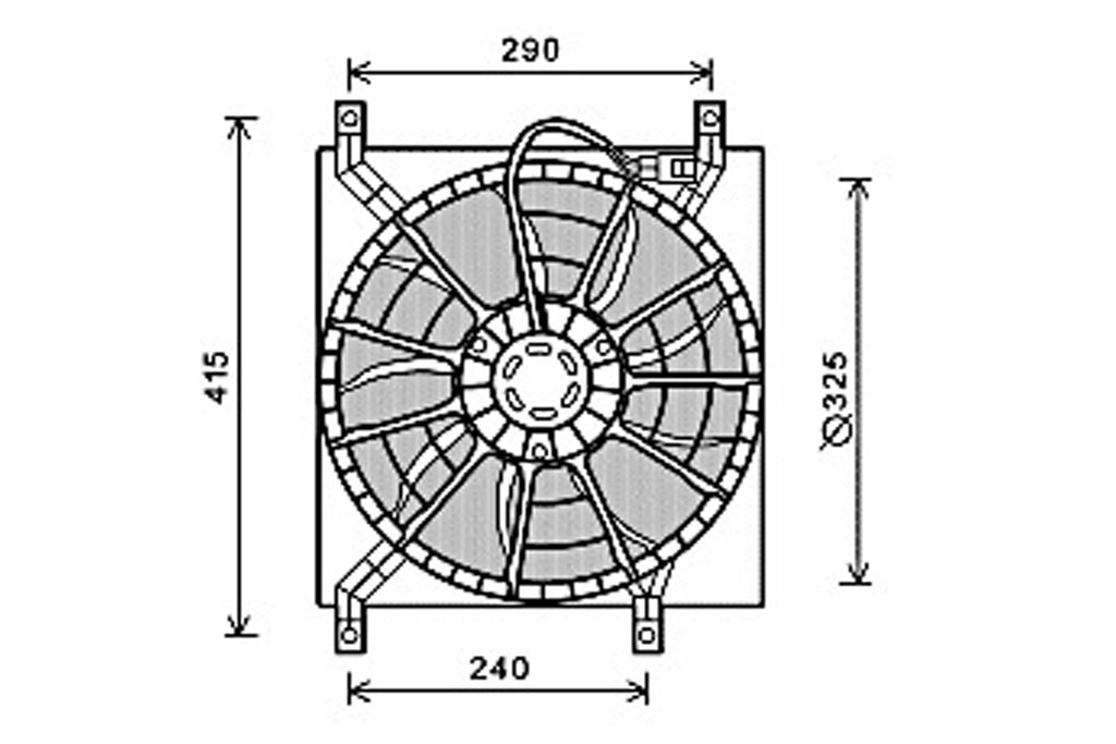 Ventola Per Fiat Sedici (FT360F001)
