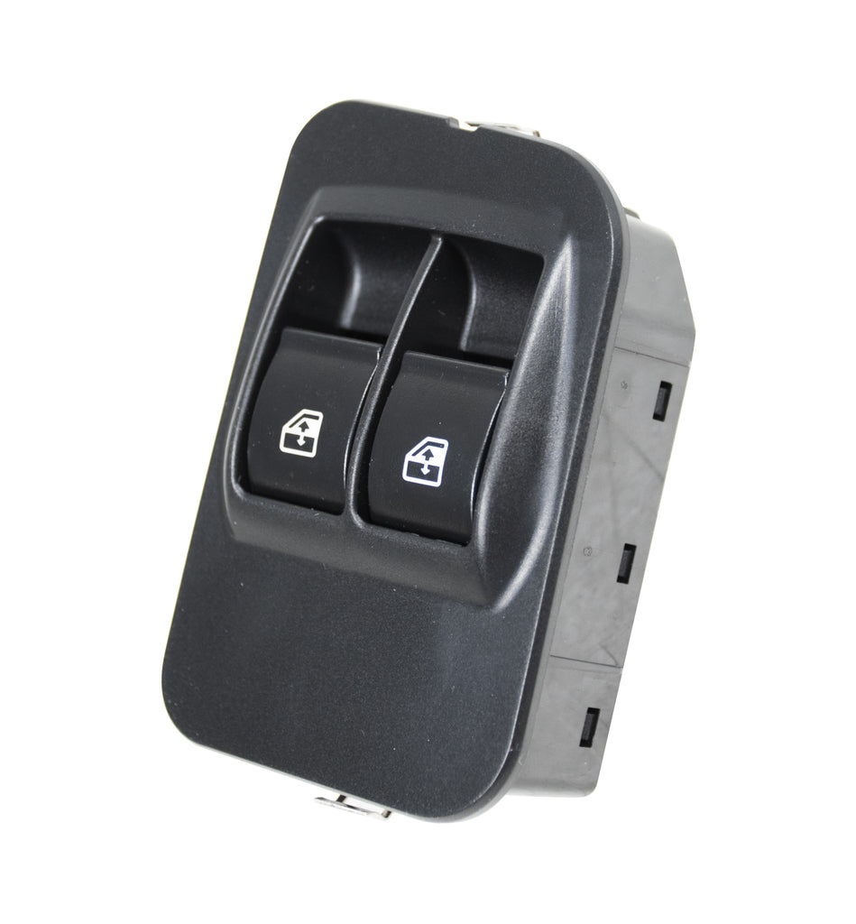 Pulsantiera Alzacristallo Porta Anteriore Sinistra-Con Copertura-Nera-2 Interruttori-8 Pins Per Fiat Fiorino (FT907WS14)