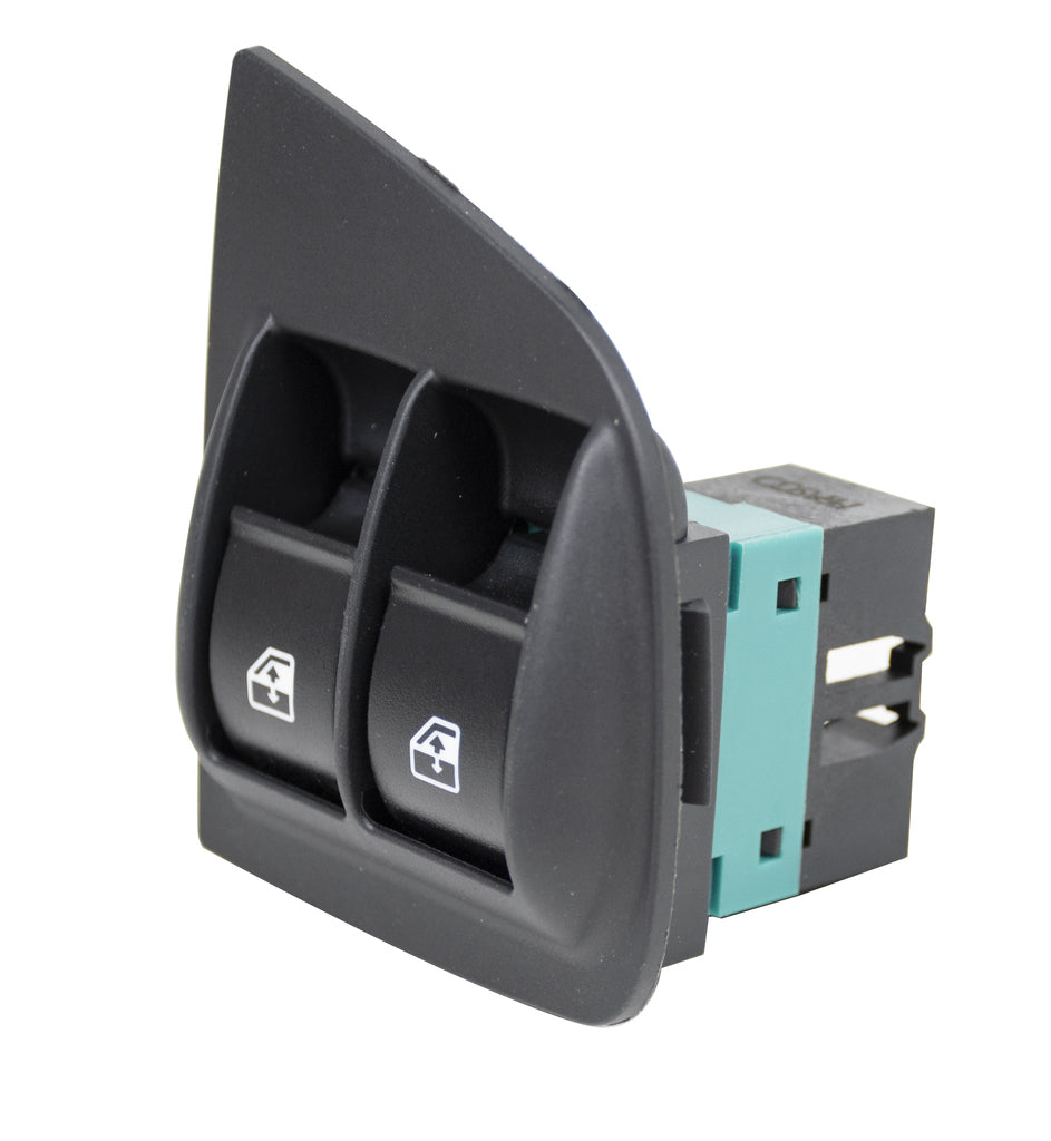 Pulsantiera Alzacristallo Porta Anteriore Sinistra-Nera-2 Interruttori-10 Pins Per Fiat Doblo' (FT909WS04)