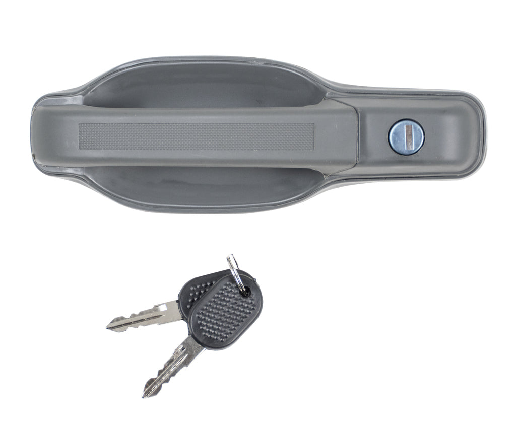 Maniglia Anteriore Destra-Esterna-Grigia-Con Foro Nottolino-Con Set Chiavi Per Iveco Turbodaily (FT9258101)