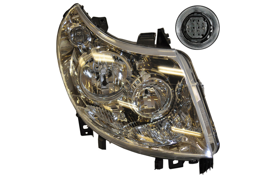 Proiettore Destro H1+h7-Elettrico-Con Motore-8 Pins Mod. > 12/10 Per Fiat Ducato (FT9304913)