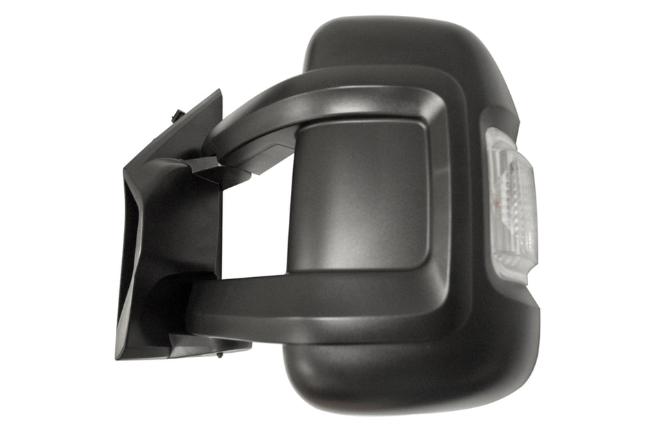 Retrovisore Sinistro-Manuale-Nero-Con Fanale Bianco-Con Sonda-Convesso-Braccio Lungo-4 Pins Per Fiat Ducato (FT9307015)