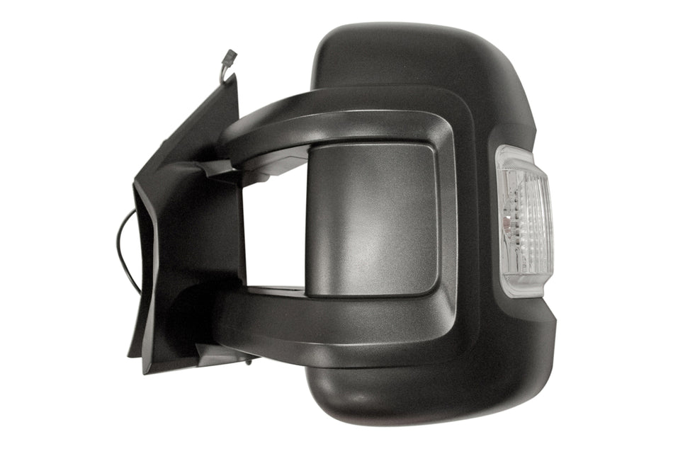 Retrovisore Sinistro-Elettrico-Nero-Termico-Con Fanale Bianco-Con Sonda-Convesso-Braccio Lungo-10 Pins Per Fiat Ducato (FT9307115)