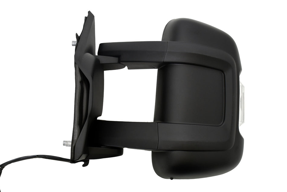 Retrovisore Sinistro-Elettrico-Nero-Termico-Con Fanale Bianco-Con Sonda-Braccio Medio-Convesso-10 Pins Per Fiat Ducato (FT9307322)
