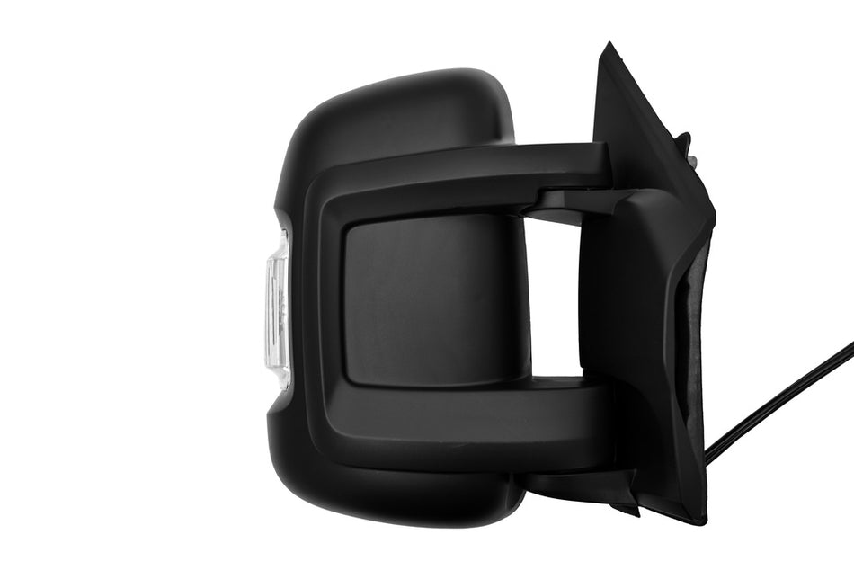 Retrovisore Destro-Elettrico-Nero-Termico-Chiudibile-Con Fanale-Lampadina 5w-Braccio Corto-Convesso-10 Pins Per Fiat Ducato (FT9307343)