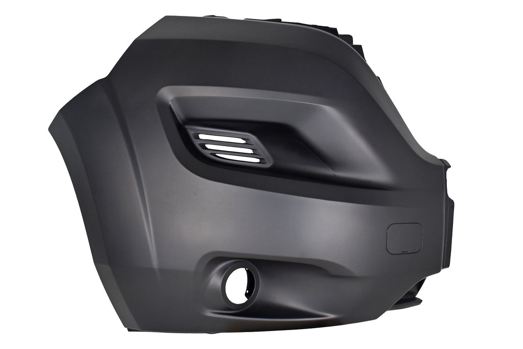 Cantonale Destro Paraurti Anteriore-Nero-Goffrato-Con Sede Fendi-Con Tappo Coprigancio Per Fiat Ducato (FT9321107)
