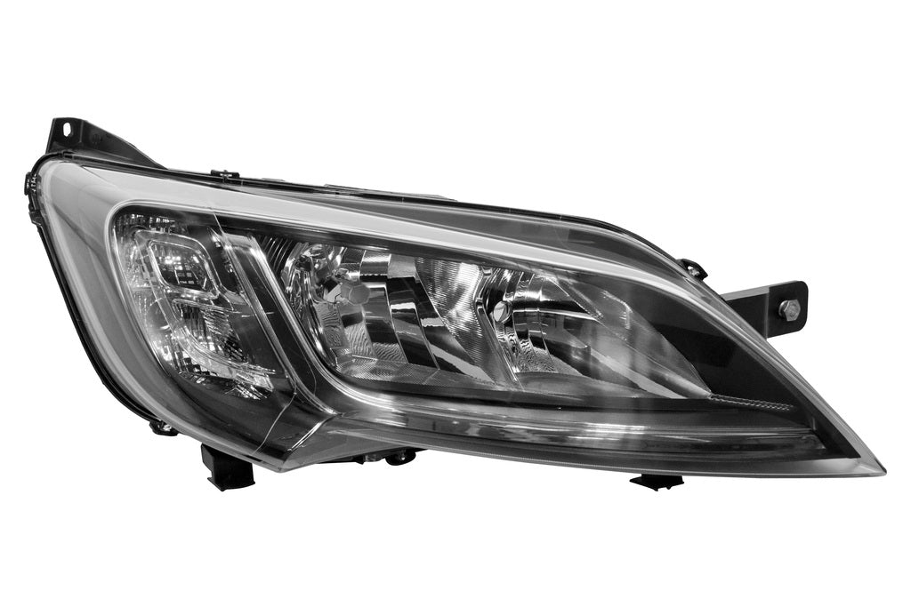 Proiettore Destro H7+h7-Elettrico-Con Motore-Nero Per Fiat Ducato (FT9324933)