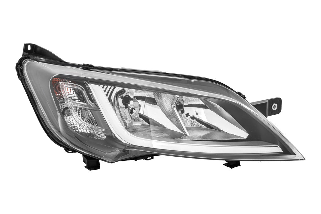 Proiettore Destro H7+h7-Elettrico-Con Motore-Nero Per Fiat Ducato (FT9324933AQ)