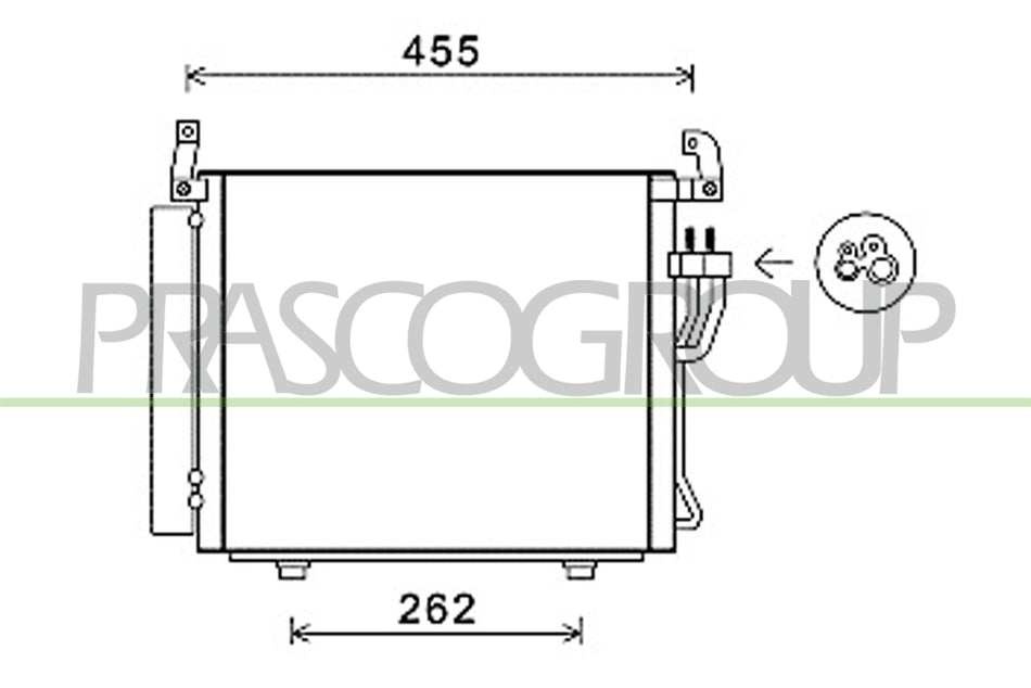 Condensatore Per Hyundai I10 (pa) dal 2007 al 2009 (HN002C001)