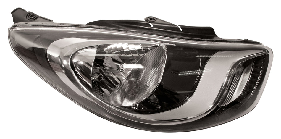 Proiettore Destro H4-Elettrico-Con Motore-Nero Per Hyundai I10 (pa) (HN0034803)