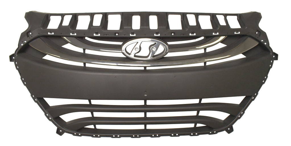 Griglia Paraurti Anteriore-Centrale-Nera-Con Modanatura Satinata Mod. Style Per Hyundai I30 (HN0422021)
