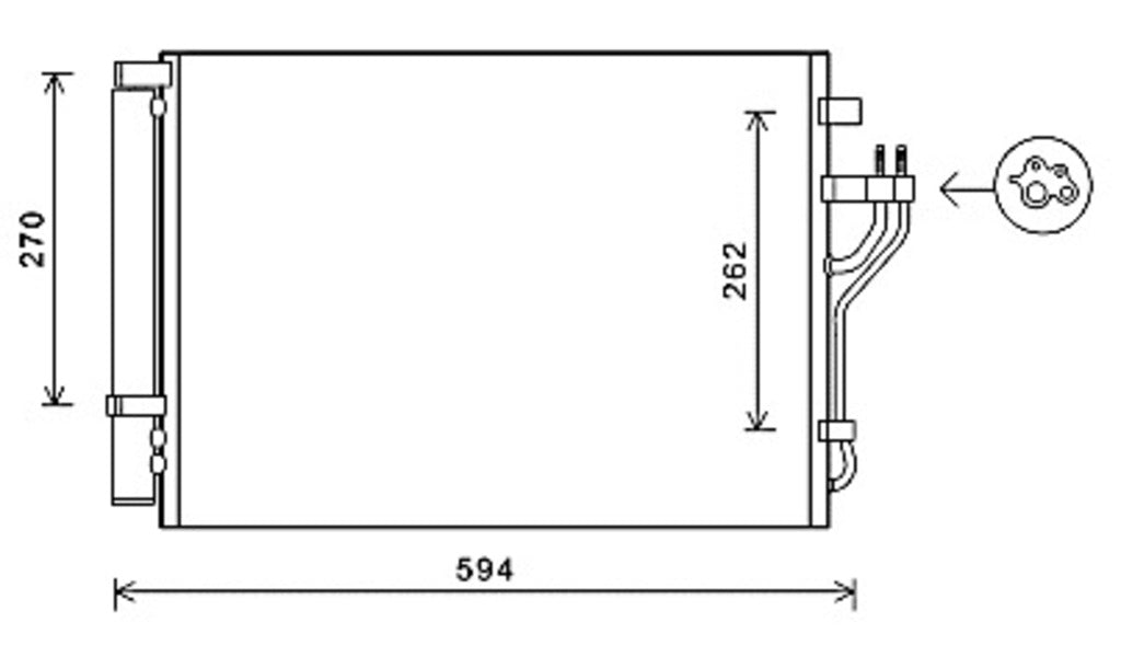 Condensatore Per Hyundai Ix35 (lm) (HN804C002)