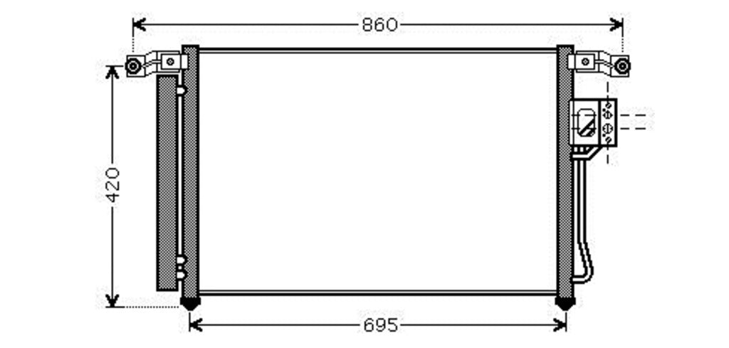 Condensatore Per Hyundai Santa Fe (cm) (HN814C001)