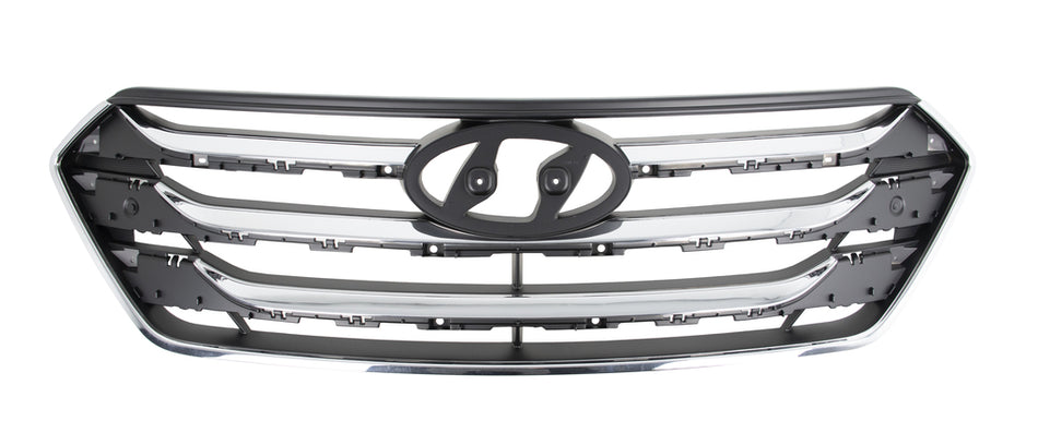 Griglia Radiatore-Nera-Con Modanature Cromate Per Hyundai Santa Fe (dm) (HN8192001)