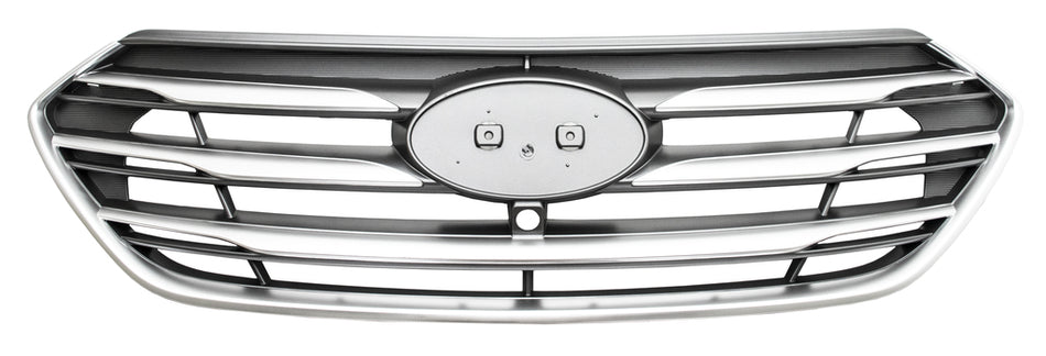 Griglia Radiatore-Nera-Con Modanature Cromate-Con Cornice Cromata-Con Foro Telecamera Per Hyundai Santa Fe (dm) (HN8302011)