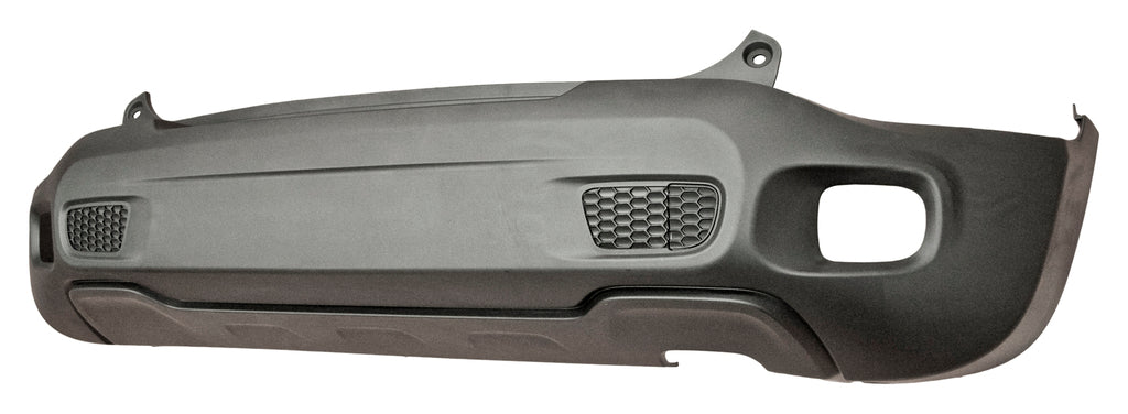 Paraurti Posteriore-Nero-Goffrato-Con Tappo Copri Gancio-Con Tracce Pdc Mod. Longitude Per Jeep Renegade (JE1001051)