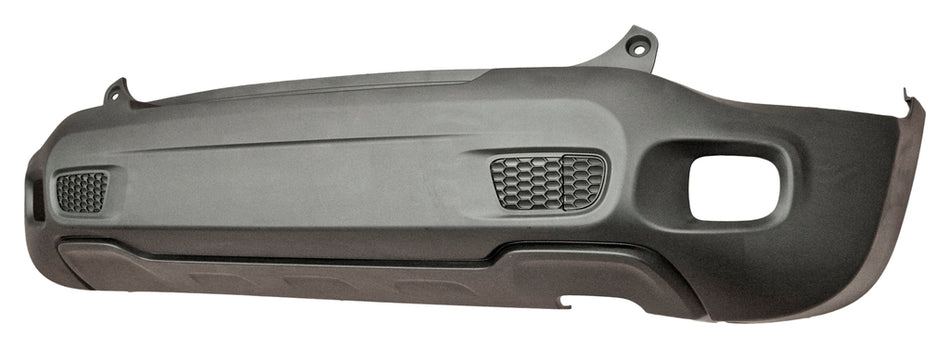 Paraurti Posteriore-Nero-Goffrato-Con Tappo Copri Gancio-Con Tracce Pdc Mod. Longitude Per Jeep Renegade (JE1001051)