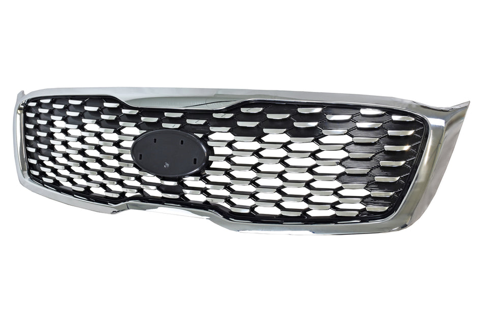 Griglia Radiatore-Nera-Lucida-Con Cornice Cromata-Con Inserti Cromati Per Kia Sorento (um) (KI8192001)