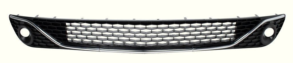 Griglia Paraurti Anteriore-Centrale-Nera-Con Modanatura Cromata-Con Sede Fendi Per Lancia Ypsilon (LA0062130)