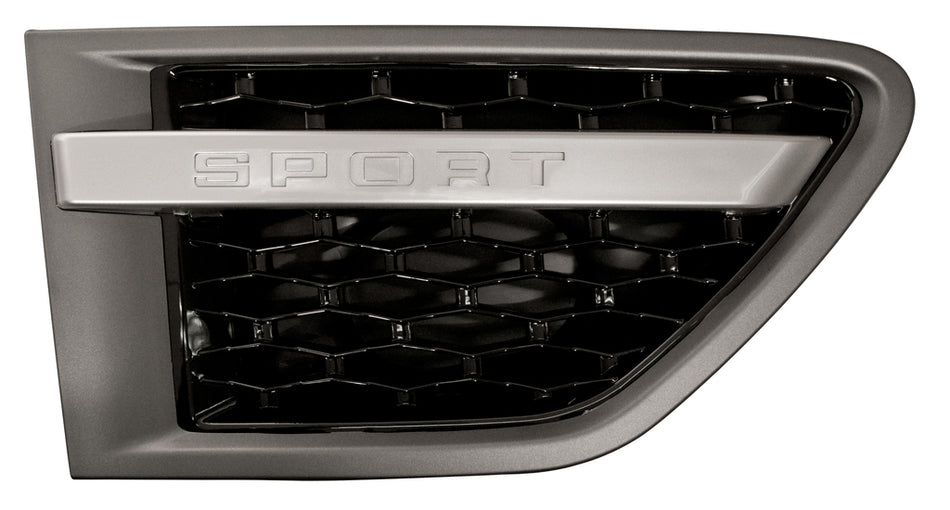 Griglia Parafango Anteriore Destro-Grigio Scuro-Argento-Nera Mod. Supercharged-Autobiography Mod. Sport Per Land Rover Range Rover - Sport - L320 (LR8021423)