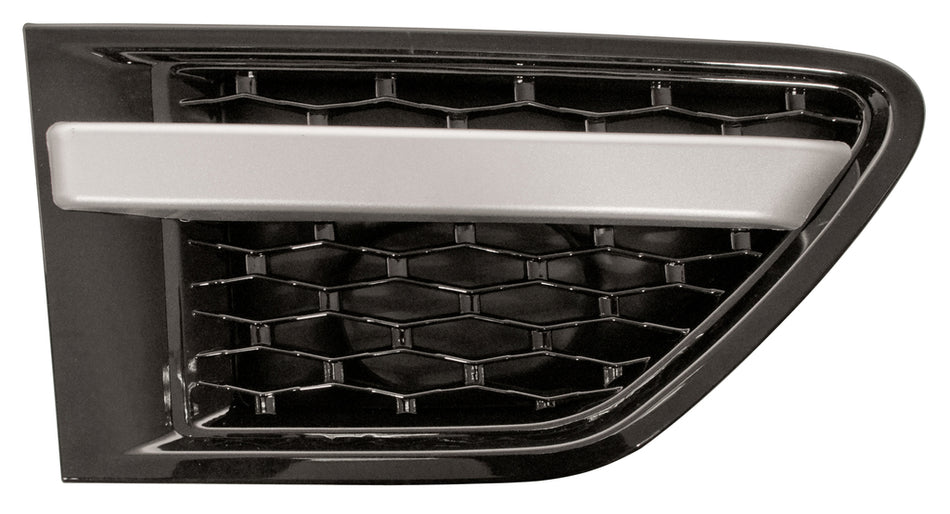 Griglia Parafango Anteriore Destro-Nera-Lucida-Argento Mod. Supercharged-Autobiography Mod. Sport Black Pack Per Land Rover Range Rover - Sport - L320 (LR8021433)