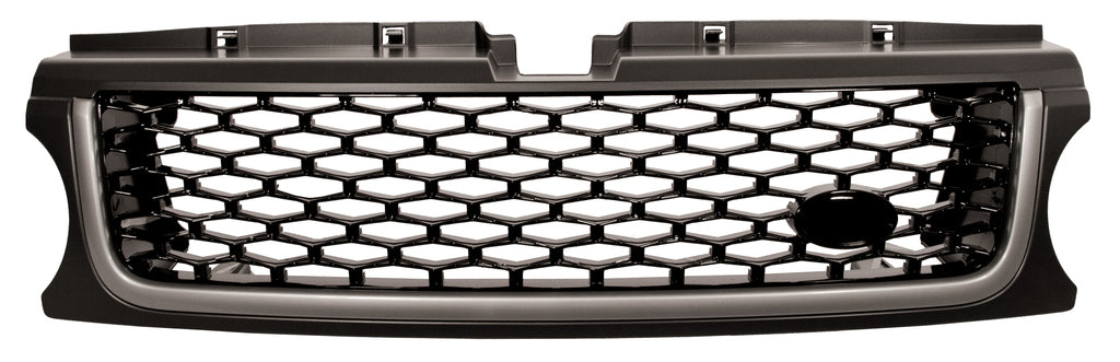 Griglia Radiatore-Nera-Lucida/grigio-Argento Mod. Supercarghed-Autobiography-Design Package Per Land Rover Range Rover - Sport - L320 (LR8022001)