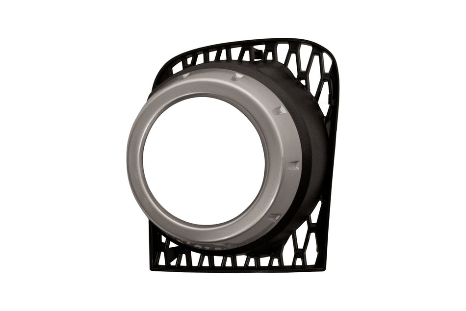 Griglia Sinistra Paraurti Anteriore-Nera-Goffrata-Con Sede Fendi-Con Cornice-Argento Per Land Rover Range Rover - L322 (LR8641250)