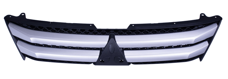 Griglia Radiatore-Nera-Con Modanatura-Grigio-Argento Per Mitsubishi Eclipse Cross (MB7052011)