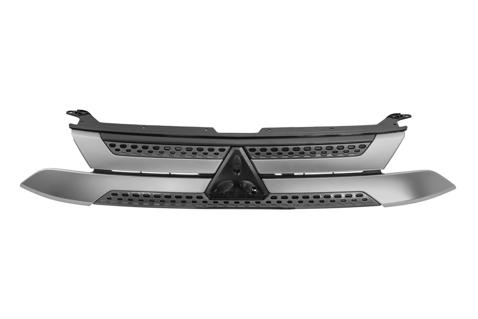 Griglia Radiatore-Nera-Con Modanatura-Grigio-Argento Per Mitsubishi Outlander (MB7222001)